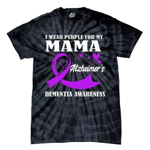 I Wear Purple For My Mom Alzheimers Dementia Awareness Tie-Dye T-Shirt