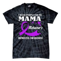 I Wear Purple For My Mom Alzheimers Dementia Awareness Tie-Dye T-Shirt