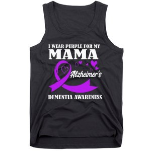 I Wear Purple For My Mom Alzheimers Dementia Awareness Tank Top