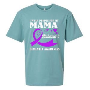 I Wear Purple For My Mom Alzheimers Dementia Awareness Sueded Cloud Jersey T-Shirt