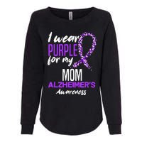 I Wear Purple For My Mom Dementia Alzheimers Awareness Womens California Wash Sweatshirt