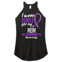 I Wear Purple For My Mom Dementia Alzheimers Awareness Women's Perfect Tri Rocker Tank