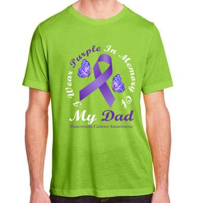 I Wear Purple In Memory Of My Dad Pancreatic Cancer Gift Adult ChromaSoft Performance T-Shirt