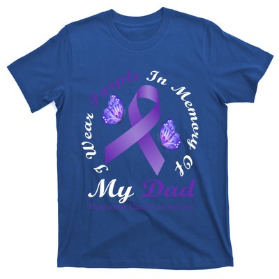 I Wear Purple In Memory Of My Dad Pancreatic Cancer Gift T-Shirt