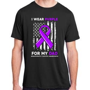 I Wear Purple For My Dad Father Pancreatic Cancer Awareness Adult ChromaSoft Performance T-Shirt