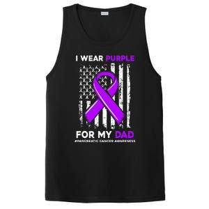 I Wear Purple For My Dad Father Pancreatic Cancer Awareness PosiCharge Competitor Tank