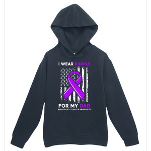 I Wear Purple For My Dad Father Pancreatic Cancer Awareness Urban Pullover Hoodie