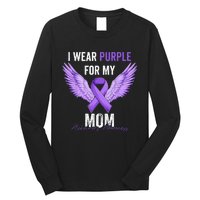 I Wear Purple For My Mom Dementia Alzheimers Awareness Long Sleeve Shirt