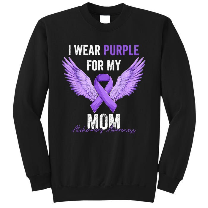 I Wear Purple For My Mom Dementia Alzheimers Awareness Sweatshirt