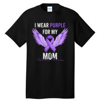 I Wear Purple For My Mom Dementia Alzheimers Awareness Tall T-Shirt