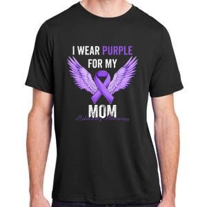 I Wear Purple For My Mom Dementia Alzheimers Awareness Adult ChromaSoft Performance T-Shirt