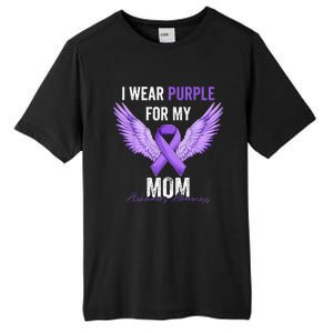 I Wear Purple For My Mom Dementia Alzheimers Awareness Tall Fusion ChromaSoft Performance T-Shirt