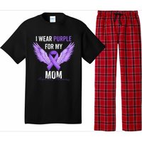 I Wear Purple For My Mom Dementia Alzheimers Awareness Pajama Set