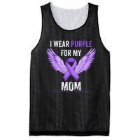 I Wear Purple For My Mom Dementia Alzheimers Awareness Mesh Reversible Basketball Jersey Tank