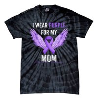 I Wear Purple For My Mom Dementia Alzheimers Awareness Tie-Dye T-Shirt