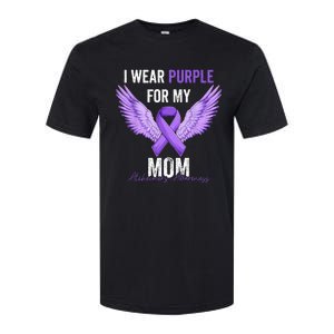 I Wear Purple For My Mom Dementia Alzheimers Awareness Softstyle CVC T-Shirt