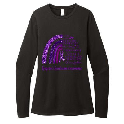 I Wear Purple For Sjogrens Syndrome Awareness Warrior Womens CVC Long Sleeve Shirt