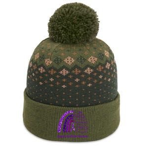 I Wear Purple For Sjogrens Syndrome Awareness Warrior The Baniff Cuffed Pom Beanie