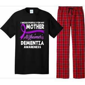 I Wear Purple For My Mother Alzheimers Dementia Awareness Pajama Set