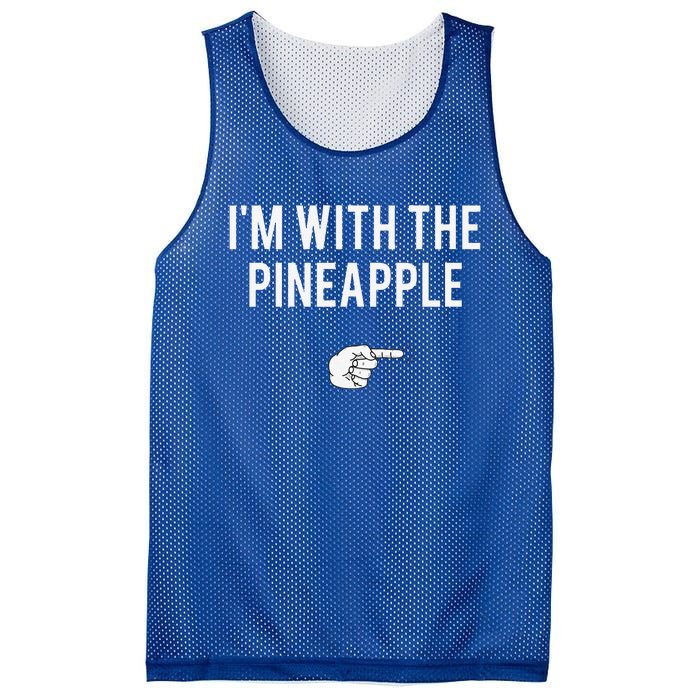 Im With Pineapple Halloween Costume Funny Couples Pineapple Mesh Reversible Basketball Jersey Tank