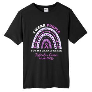 I Wear Purple For My Grandfather Testicular Cancer Awareness Gift Tall Fusion ChromaSoft Performance T-Shirt