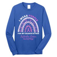 I Wear Purple For My Grandfather Testicular Cancer Awareness Gift Long Sleeve Shirt