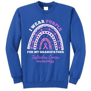 I Wear Purple For My Grandfather Testicular Cancer Awareness Gift Sweatshirt