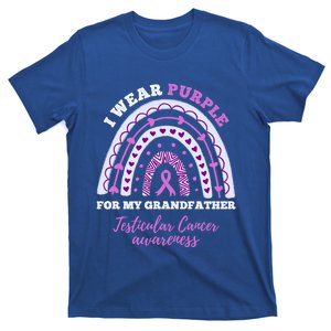 I Wear Purple For My Grandfather Testicular Cancer Awareness Gift T-Shirt