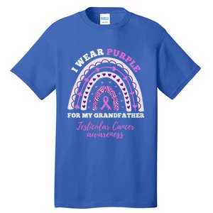 I Wear Purple For My Grandfather Testicular Cancer Awareness Gift Tall T-Shirt