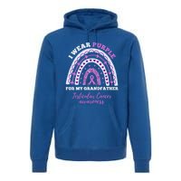 I Wear Purple For My Grandfather Testicular Cancer Awareness Gift Premium Hoodie