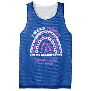 I Wear Purple For My Grandfather Testicular Cancer Awareness Gift Mesh Reversible Basketball Jersey Tank