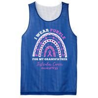 I Wear Purple For My Grandfather Testicular Cancer Awareness Gift Mesh Reversible Basketball Jersey Tank