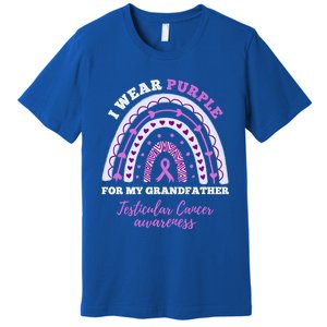 I Wear Purple For My Grandfather Testicular Cancer Awareness Gift Premium T-Shirt