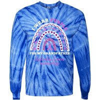 I Wear Purple For My Grandfather Testicular Cancer Awareness Gift Tie-Dye Long Sleeve Shirt