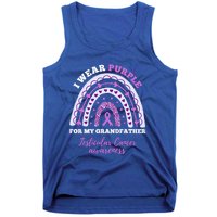 I Wear Purple For My Grandfather Testicular Cancer Awareness Gift Tank Top