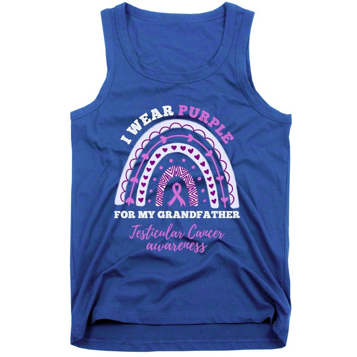 I Wear Purple For My Grandfather Testicular Cancer Awareness Gift Tank Top