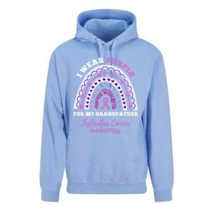 I Wear Purple For My Grandfather Testicular Cancer Awareness Gift Unisex Surf Hoodie