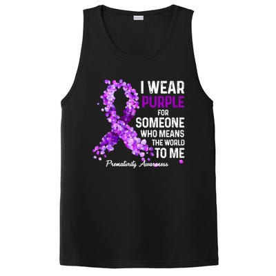 I Wear Purple For Someone Special Prematurity Awareness Gift PosiCharge Competitor Tank