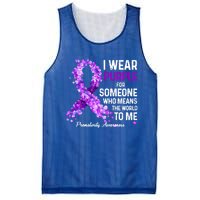 I Wear Purple For Someone Special Prematurity Awareness Gift Mesh Reversible Basketball Jersey Tank