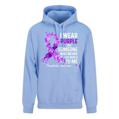 I Wear Purple For Someone Special Prematurity Awareness Gift Unisex Surf Hoodie