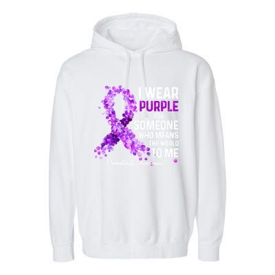 I Wear Purple For Someone Special Prematurity Awareness Gift Garment-Dyed Fleece Hoodie