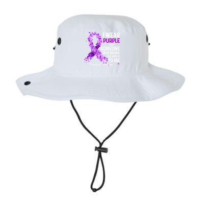 I Wear Purple For Someone Special Prematurity Awareness Gift Legacy Cool Fit Booney Bucket Hat