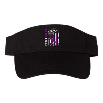 I Wear Purple For My Aunt Lupus Awareness American Flag Visor