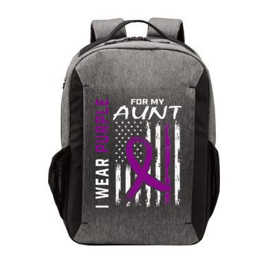 I Wear Purple For My Aunt Lupus Awareness American Flag Vector Backpack