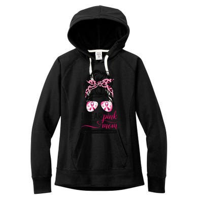 I Wear P.Ink For My Mom Breast Cancer Awareness Girl Support Gift Women's Fleece Hoodie