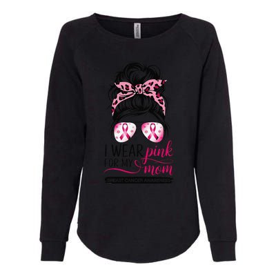 I Wear P.Ink For My Mom Breast Cancer Awareness Girl Support Gift Womens California Wash Sweatshirt