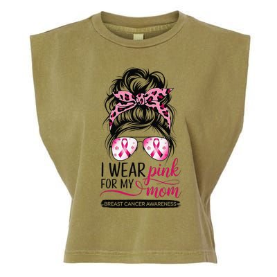 I Wear P.Ink For My Mom Breast Cancer Awareness Girl Support Gift Garment-Dyed Women's Muscle Tee