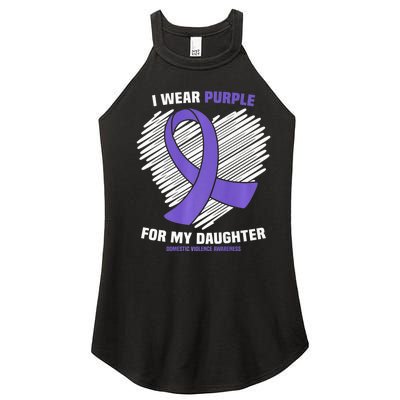 I Wear Purple For My Daughter Domestic Violence Awareness Women’s Perfect Tri Rocker Tank