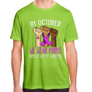 I Wear Purple Domestic Violence Awareness Gift Adult ChromaSoft Performance T-Shirt