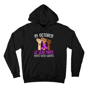 I Wear Purple Domestic Violence Awareness Gift Hoodie